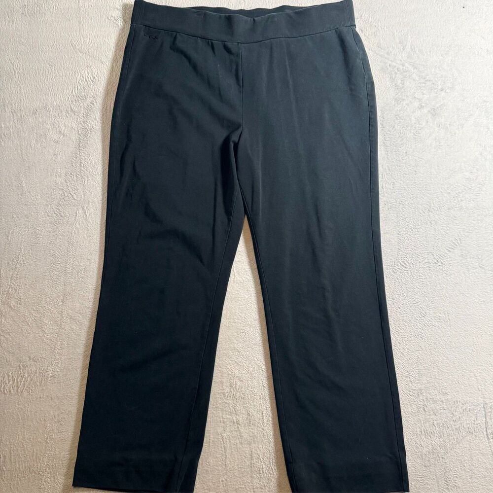 Lauren Ralph Lauren Pants Womens 2X Plus Black Pull On Zip Ankle LRL Active